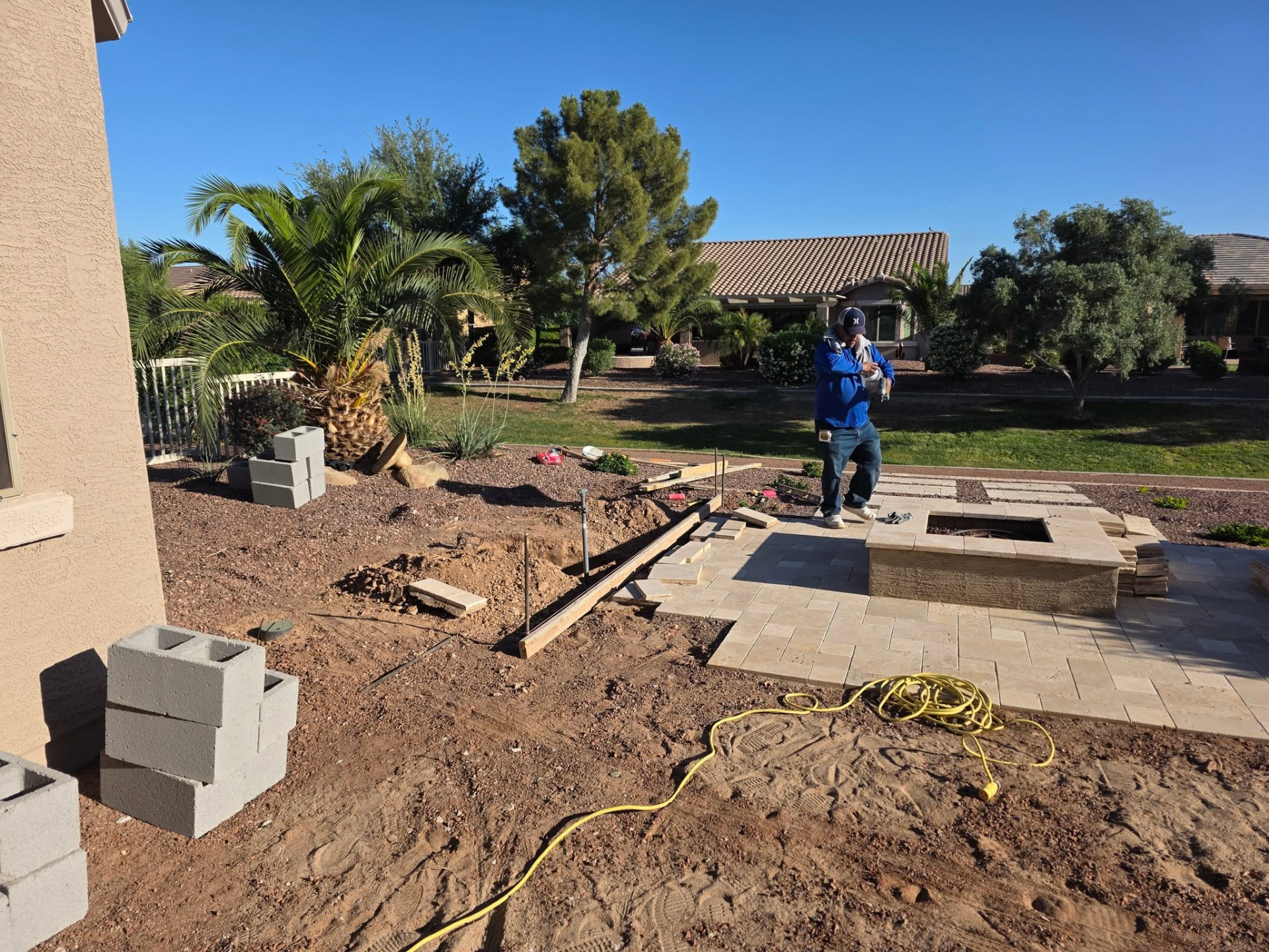 Fire Pit Prep & Block Work